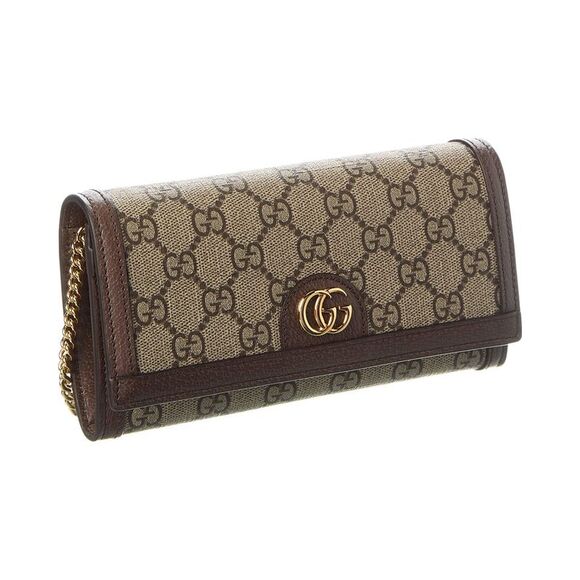 Gucci Ophidia GG Supreme Canvas & Leather Wallet On Chain - Picture 3 of 4